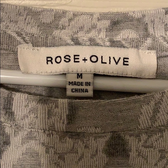 Rose + Olive Patterned Tee - Picture 2 of 3